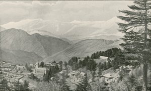 Simla kilátása, az indiai kormány nyári főhadiszállása alkotó: English School