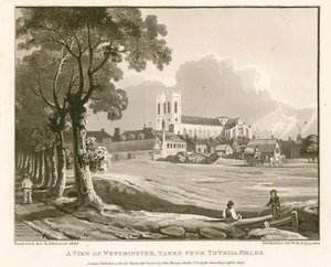 Westminster kilátása a Tothill Fieldsről alkotó: English School