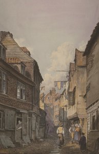 A bermondseyi Glean Alley alakjainak képe, 1825 körül (wc papíron) alkotó: English School