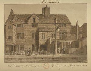 Kilátás a Coopers Arms Innre, Russell Street, 1828 (mosás papíron) alkotó: English School