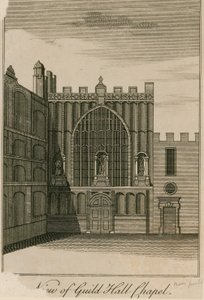 Kilátás a Guildhall-kápolnára, London alkotó: English School