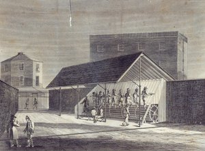Kilátás a foglyok foglalkoztatására szolgáló futómalomról, amelyet a Brixtoni Javítóházban állítottak fel, a Gent kiadásában. Mag., 1822. júl alkotó: English School