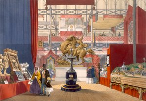 Kilátás a Zollyverein Hangszerstandról az 1851-es Nagy Kiállításon, a Dickinsons Comprehensive Pictures-től alkotó: English School