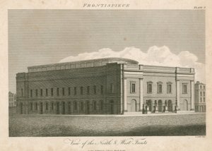 Kilátás a londoni Drury Lane Színház északi és nyugati frontjára alkotó: English School