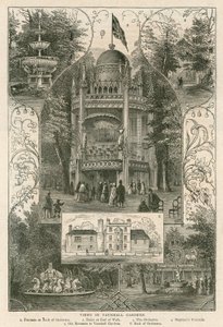Kilátás a Vauxhall Gardens-ben, Londonban alkotó: English School