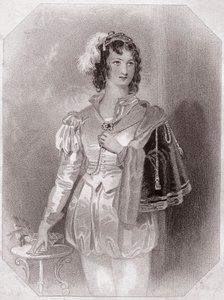 Viola ("" La twelzieme nuit) (Tizenkettedik éjszaka) a - "" Shakespeare Női Galériában, a korai londoni művészek negyvenöt komoly portréjának gyűjteménye, kritikai és irodalmi megjegyzésekkel gazdagítva"" 1838 körül - a "" Galériából Shakespea asszonyai alkotó: English School