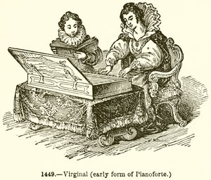 Virginal (a Planoforte korai formája) alkotó: English School