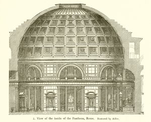 Látogatás a Pantheon belsejében, Rómában alkotó: English School