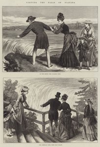 A Niagara-vízesés megtekintése (metszet) alkotó: English School