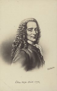Voltaire (1694-1778), francia író, filozófus és drámaíró (litho) alkotó: English School