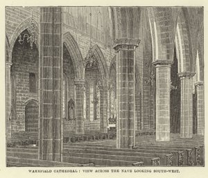 Wakefield Kathedrale, Blick über das Kirchenschiff nach Südwesten von English School