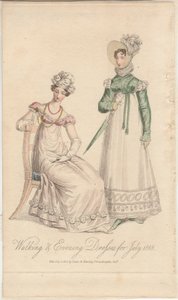 Séta- és estélyi ruhák 1818 júliusára, kiadó: Dean  Munday alkotó: English School