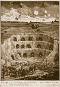 Háborús élet egy homokozóban a brit vonalak mögött Champagne országban, 1914-1919 alkotó: English School
