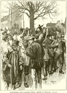 Warwickshire Farm Laborers Strike: Találkozó Whitnashban alkotó: English School