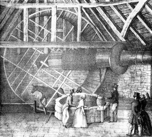 Szamár által hajtott kútemelő, 1870 körül alkotó: English School