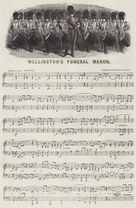 Wellington temetési menete (metszet) alkotó: English School
