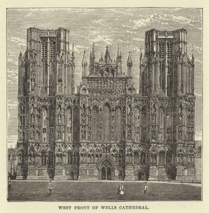 Wells katedrálisának nyugati frontja alkotó: English School