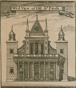 Nyugati kilátás Old St Pauls, London alkotó: English School