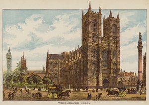 Westminster Abbey (színes metszet) alkotó: English School