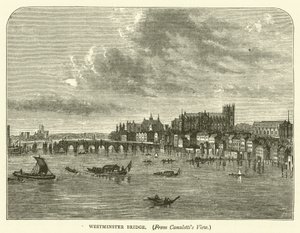 Westminster híd, Canaletti szemszögéből (metszet) alkotó: English School