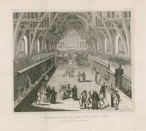 A Westminster Hall termében, 1770 körül alkotó: English School