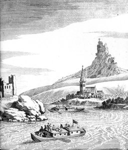 Örvény a Dunában, Edward Browne beszámolója több utazásról, 1677. alkotó: English School