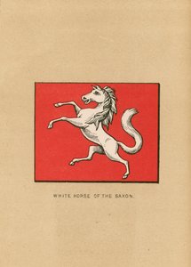 Weißes Pferd der Sachsen von English School