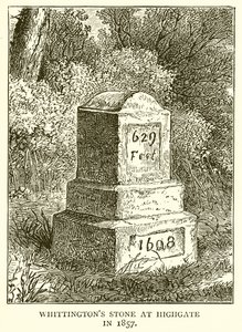 Whittingtons Stone Highgate-ben 1857-ben alkotó: English School