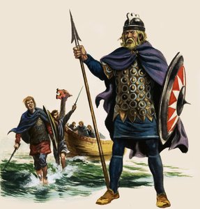Ki volt az a szász király, aki flottát szervezett a brit partokon a viking fosztogatók fenyegetésére alkotó: English School