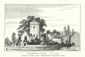 Willesden Church (metszet) alkotó: English School