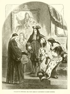 Vilmos III. Gloucester ifjú hercegét Burnett püspökre bízva alkotó: English School