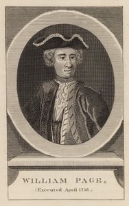 William Page, kivégezve 1758 áprilisában alkotó: English School