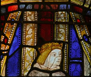 Window Ew, amely V. Edwardot hercegként ábrázolja alkotó: English School