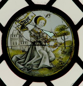 A hónapok munkásait ábrázoló S2 ablak: május alkotó: English School