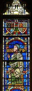Genealógiai alakot ábrázoló ablak: József alkotó: English School