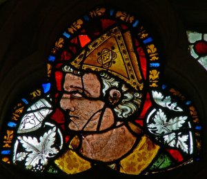 St Cuthbertet ábrázoló s-2 ablak alkotó: English School