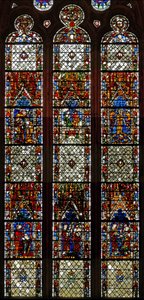 Ablak w38, amely a Penance Window-t ábrázolja alkotó: English School