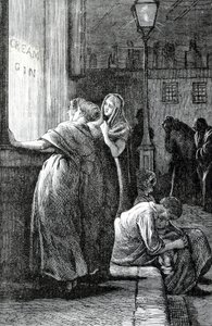 Nők és ginivás, 19. század alkotó: English School