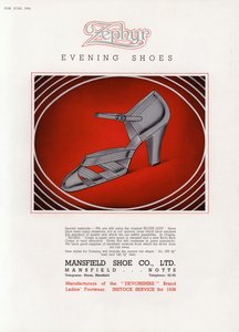 Női cipőreklám, 1930-as évek alkotó: English School