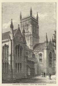 Worcesteri katedrális, északkelet felől alkotó: English School