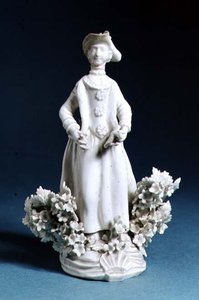 Egy sporttárs worcesteri figurája, festetlen, 18. század végi (porcelán) alkotó: English School