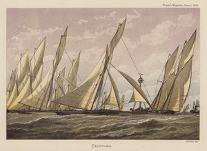 Yachting (színes metszet) alkotó: English School