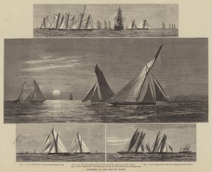 Vitorlázás a Wight-szigeten (metszet) alkotó: English School