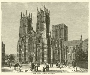 York Minster délnyugatról (metszet) alkotó: English School