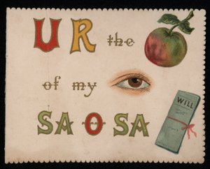 "Te vagy a szemem fénye", üdvözlőlap. (chromolitho) alkotó: English School