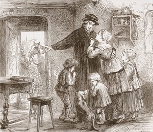 Zwingle, hogy csatlakozzon a hadsereghez, illusztrációja James Aitken Wylie (1808-1890) A protestantizmus története című könyvéből, pub. 1878 alkotó: English School