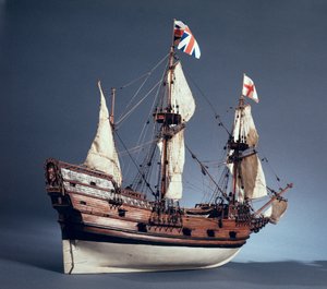 Az 1620-as Mayflower 1:60 méretarányú modellje (fa) (lásd még: 260975)