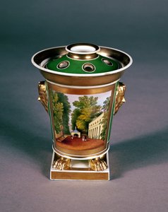 Worcester pot pourri tégely kilátással a cheltenhami Well Walkra (porcelán)