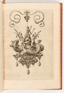 Nyomtatás, 4. lemez, Bubbles Mesterséges archetípus Második rész (medálok, fülbevalók, stb. A legügyesebb természet tervei, második rész) alkotó: Engraved by Adriaen Collaert