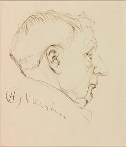 George Horton portréja (tinta, papír (kártyára ragasztva)) alkotó: Enoch Henryk Glicenstein
